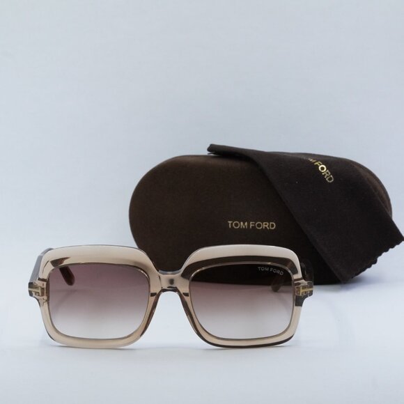 Final Price! Tom Ford Wallis FT0688 45G Shiny Light Brown Sunglasses main image 5